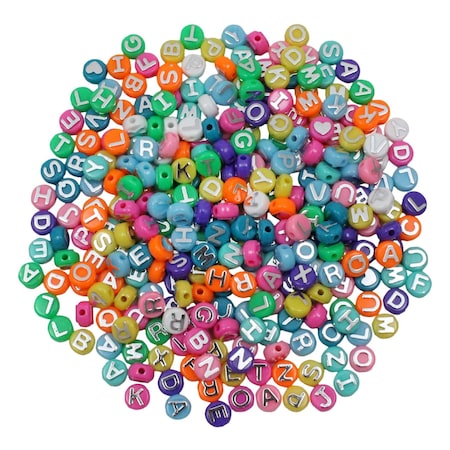 ABC Beads, Colored, PK900